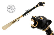 BLACK PANTHER GOLD – Încălțător negru cu cap de panteră neagră | Pasotti