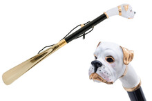 WHITE BOXER GOLD – Încălțător negru cu cap de Boxer alb | Pasotti