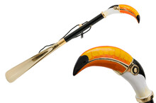 TOUCAN GOLD – Încălțător negru cu cap de tucan realist | Pasotti