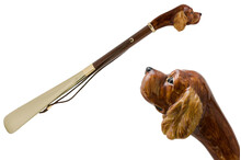 COCKER – Încălțător auriu cu detalii maro, cap de catel realist | Pasotti