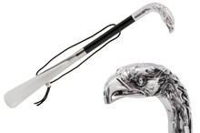 EAGLE SILVER – Încălțător argintiu cu detalii negre, cap de vultur | Pasotti