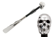 SKULL SILVER – Încălțător argintiu cu detalii negre | Pasotti