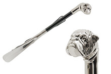 BULLDOG SILVER – Încălțător negru cu cap de Bulldog argintiu | Pasotti