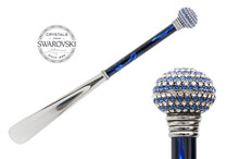 BICOLOR SWAROVSKI – Încălțător albastru cu detalii argintii | Pasotti