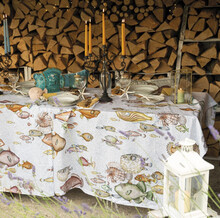 REEF – Față de masă din in 100% cu pești balon colorați, Tessitura Toscana Telerie