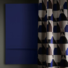 MONDANO – Draperie retro din satin cu design geometric colorat