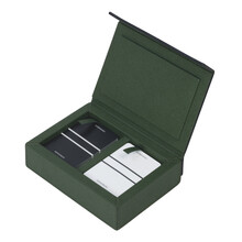 Set de carti de joc din lemn de nuc si piele, PARMA