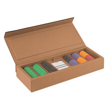 Joc de Poker din lemn de nuc si piele, brown, PARMA