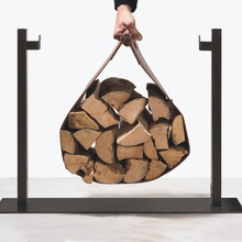 Suport din piele pentru lemne, BORMIO