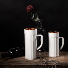 OF KINGS AND QUEENS - Halbe din portelan placate cu aur