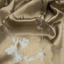 RAMAGE – Țesătură Jacquard Cu Flori Și Frunze Stilizate, Efect Metalic Elegant