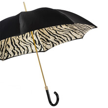 BLACK TIGER-STRIPED – Umbrelă damă neagră cu imprimeu tigru