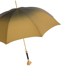 GOLDEN LION – Umbrelă damă aurie degrade cu mâner decor Leu
