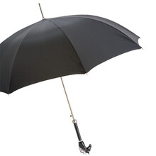 BLACK HORSE – Umbrelă bărbați neagră cu mâner decor Cal