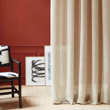 IDA - Perdea Din In Și Poliester Cu Broderie Englezească Spartă