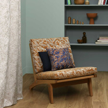 GRAMINAE – Țesătură din vâscoză și bumbac cu model grafic de frunze