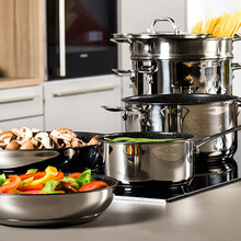 GLAMOUR STONE – Colectie vase de gătit premium din inox cu strat antiaderent