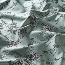 GALLANTRY - țesătură jacquard cu model Toile de Jouy reinterpretat: