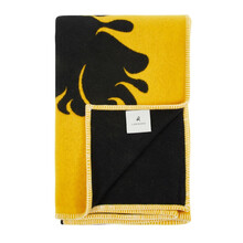 Pled bicolor galben / negru din lana merinos TRIENNALE2