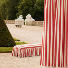 ISCHIA – Țesătură premium cu dungi late, ignifugă Trevira CS