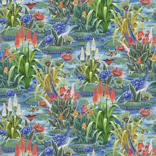 ELYSIUM VELVET – Catifea imprimata cu nuferi