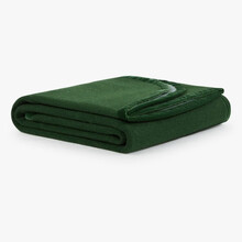 THERMO – Pătură Verde cu Bordură de Catifea – Lână Premium Made in Italy