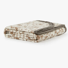 THERMO CAMOUFLAGE BROWN – Pătură din Lână Maro & Alb cu Bordură de Catifea