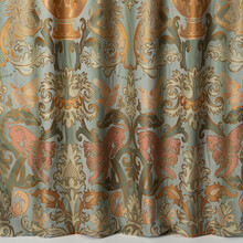 ERASMO - Tesatura lampas cu motiv baroc reinterpretat