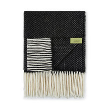 URUGUAY MAXI – Pled Negru din Lână Merinos Extrafină, Certificat GOTS