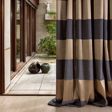 CAPE TOWN STRIPE - Perdea Față-Verso Cu Dungi Orizontale Late Și Texturi Contrastante