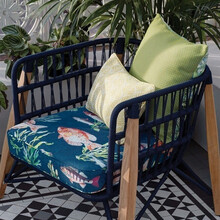 LAGHETTO – Țesătură outdoor imprimată, cu scenă acvatică poetică