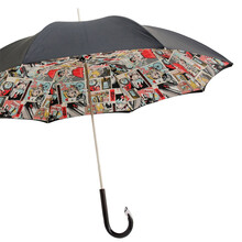 COMICS – Umbrelă damă neagră cu interior decor benzi desenate