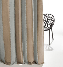 KATANGA - Perdea/Draperie Semitransparentă Cu Dungi Verticale Și Efect De Cusătură Artizanală