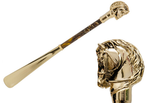 GOLD HORSE – Încălțător auriu cu mâner în formă de cal | Pasotti