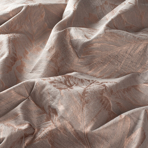 ANCIENT LAND – Jacquard din mătase și in cu frunze aurii Art Nouveau