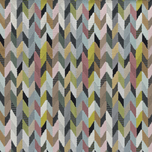 FELICIA – Catifea decupată multicolor cu motiv herringbone reinterpretat