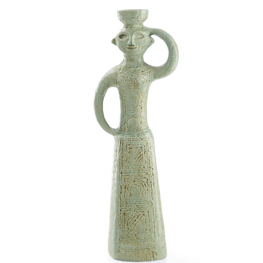Sculptura ceramica, antropomorfa DONNA CELADON