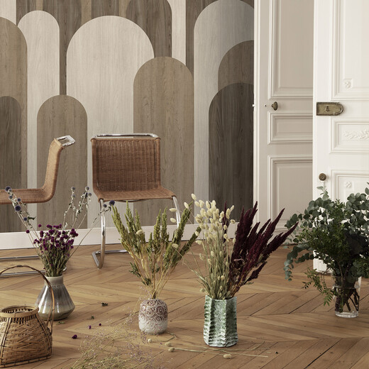 PONTI – Tapet panoramic cu efect de marchetărie din lemn de la Nobilis