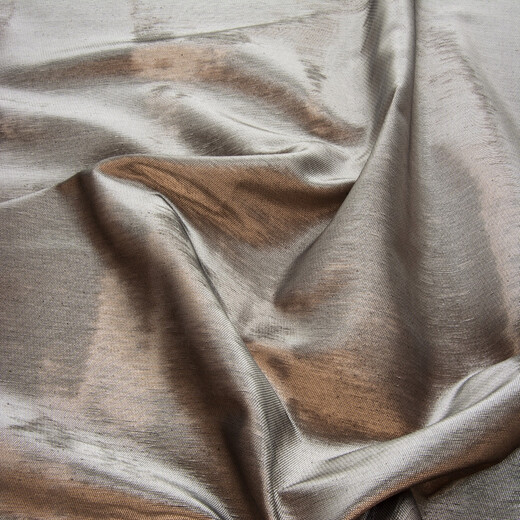 INTERACTION – Draperie moiré bicoloră cu efect metalic argintiu-auriu