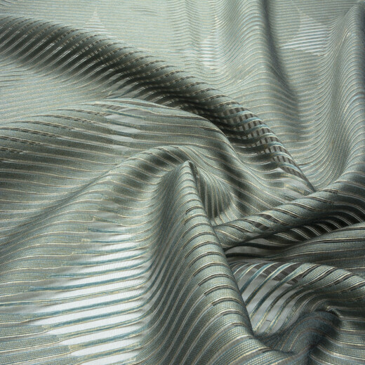 OPTICAL - Perdea Jacquard Semitransparentă Cu Motive Geometrice Circulare