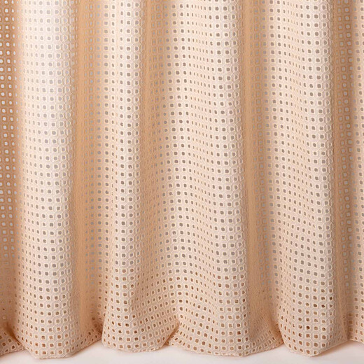 IDA - Perdea Din In Și Poliester Cu Broderie Englezească Spartă