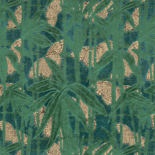 VELOURS FARFALLA – catifea jacquard cu model floral și fluturi eleganți