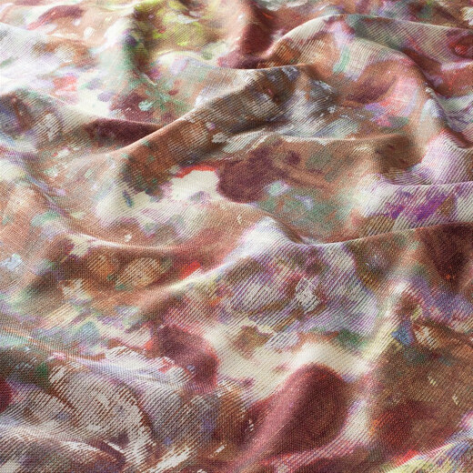 BLOOMING BAROQUE – Țesătură florală din vâscoză și in cu imprimeu acuarelă