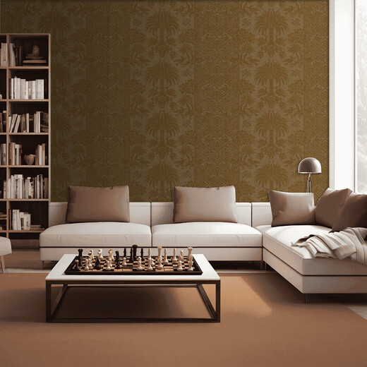 ALEXANDRIA MURAL – Tapet Textil din Viscoză, In și Poliester cu Damasc Contemporan