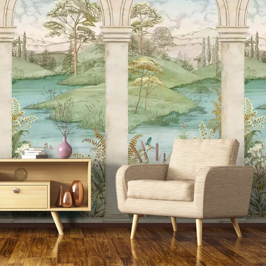 COLONNATO – Tapet panoramic mural cu peisaj italian și coloane antice