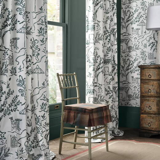 LA QUINTINIE – Țesătură din bumbac 100% by Nina Campbell, reinterpretare Toile de Jouy