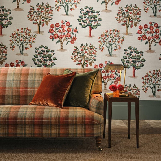 FLAVIGNY -  țesătură tartan din lână 100% by Nina Campbell