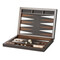 Set de table S din lemn de nuc, mahon si piele, mocca/tabacco/white, BACKGAMMON CASE