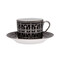 Ceasca cu farfurie pentru cappucinno Tiara Black Platinum