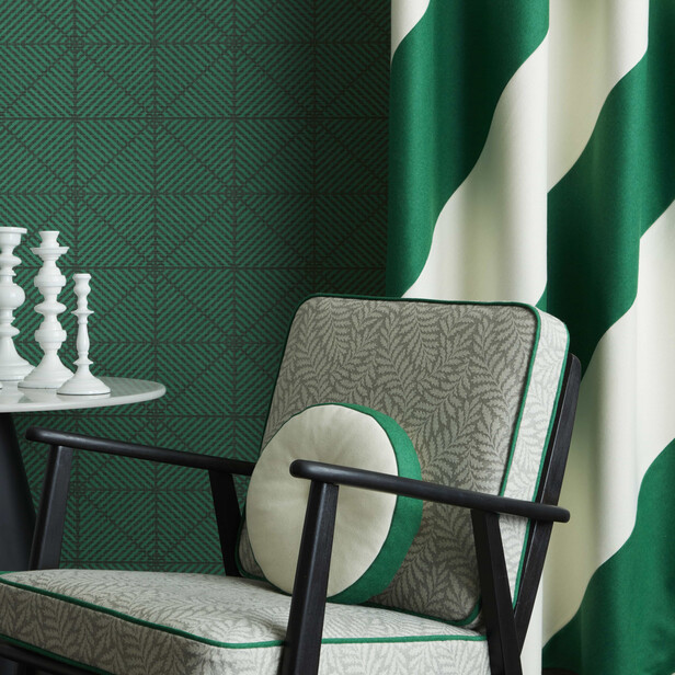 FOUGÈRE – țesătură din lână naturală cu motiv vegetal în relief